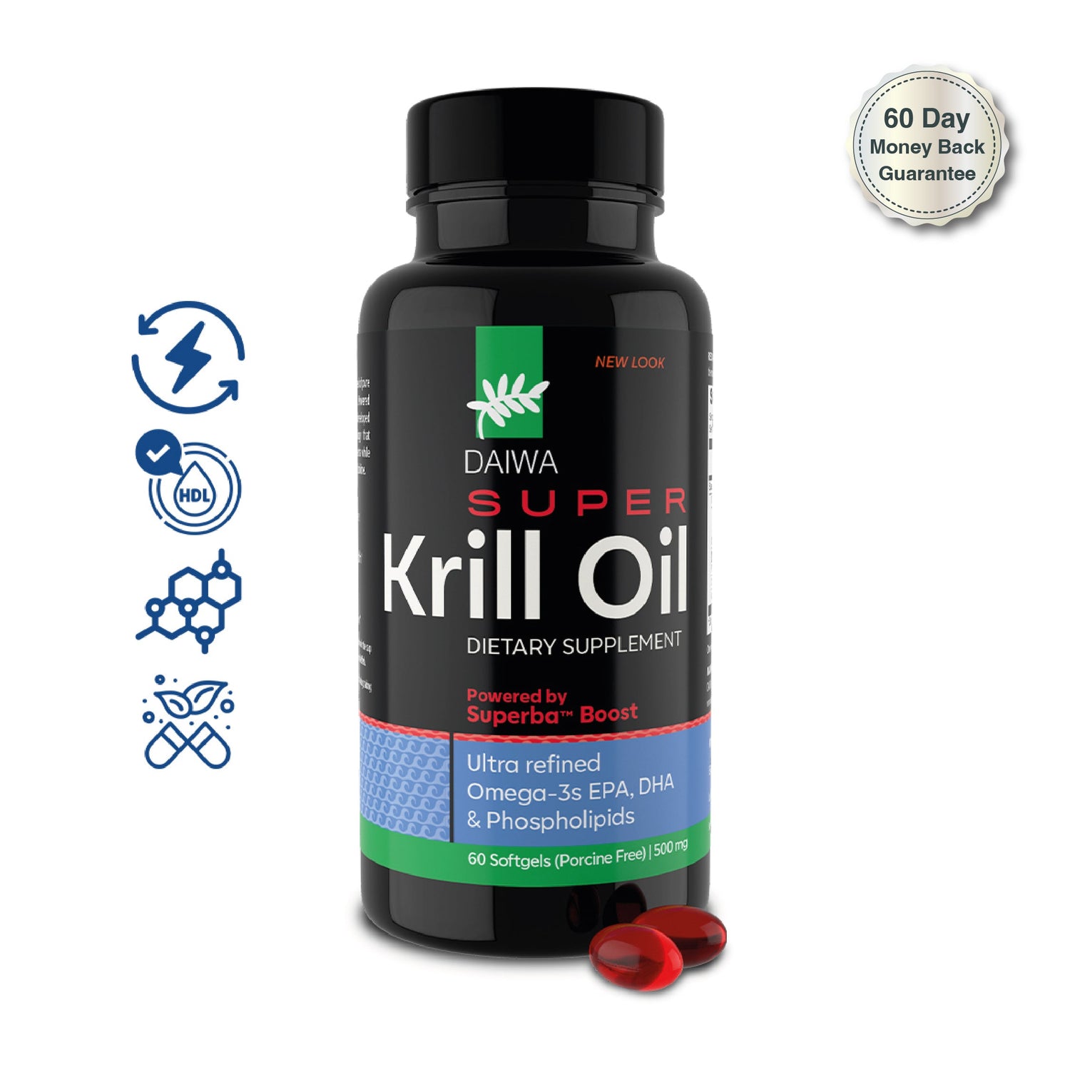 Daiwa Health Daiwa Super Krill Oil <br> The product expiration date is 10/2024 supplement